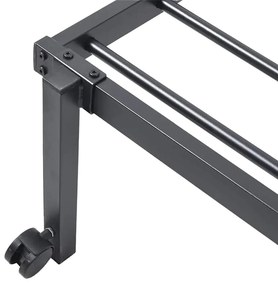 Estrutura de cama sem colchão Dobrável 80x200 cm aço preto