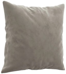 Almofadas decorativas 2 pcs 40x40 cm veludo cinzento-claro