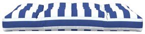 Almofadão para sofá de paletes 120x80x12 cm tecido azul/branco