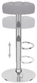 Bancos de bar 2 pcs tecido cinzento