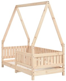 Estrutura de cama infantil 70x140 cm pinho maciço