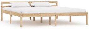Estrutura de cama 160x200 cm madeira pinho maciço