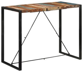 Mesa de bar 140x70x110 cm madeira recuperada maciça