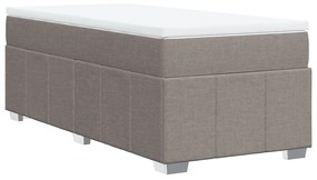Cama com molas/colchão 80x200 cm tecido castanho-acinzentado