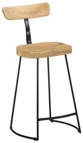 Bancos de bar 2 pcs 49x43x88 cm madeira de mangueira maciça