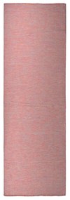 vidaXL Tapete de tecido plano para exterior 80x250 cm vermelho