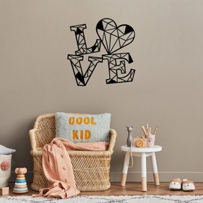 Acessório Decorativo de Parede Love – Preto – 68 x 68 cm