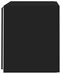 Móvel de parede para TV com luzes LED 40,5x35x40 cm preto