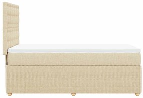 Cama com molas/colchão 90x190 cm tecido cor creme