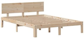 Estrutura de cama c/ gavetas 140x200 cm madeira de pinho maciça