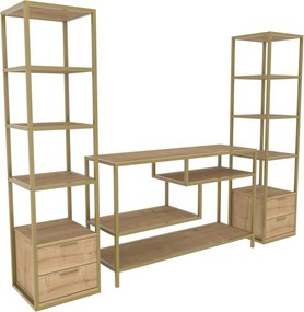 Unidade de TV Robbins – Dourado – 198 cm x 39 cm x 160 cm