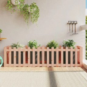Canteiro elevado c/ design de cerca 200x50x50cm madeira douglas