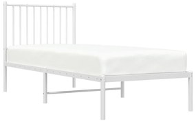 Estrutura de cama sem colchão com cabeceira 75x190 cm branco