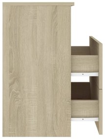Mesas de cabeceira 2 pcs 50x32x60 cm carvalho sonoma