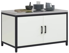 Armário de Armazenamento para Cozinha Branco 60 x 50 x 92 cm