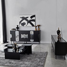 Console Vienna – Preto – 180 cm x 80 cm x 40 cm