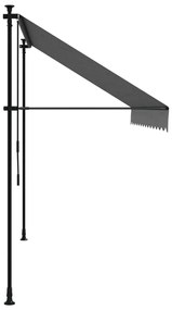 Toldo retrátil 300x150 cm tecido e aço antracite