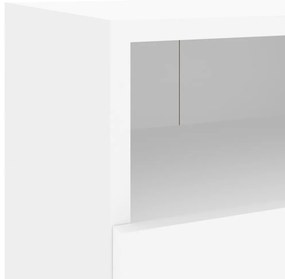 Móveis de parede p/ TV 2pcs 40x30x30cm derivados madeira branco