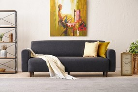 Sofá de 3 Lugares Noya – Antracite – 220x87x70 cm