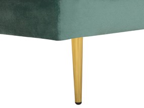 Chaise-longue à esquerda em veludo verde menta MIRAMAS Beliani