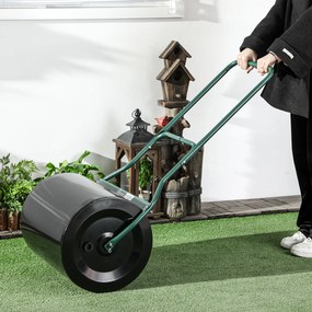 Rolo de relva para jardim com capacidade de 60L preenchível com areia ou água de 50 cm de diâmetro preto