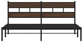 Cama sem colchão com cabeceira 190x200 cm carvalho castanho