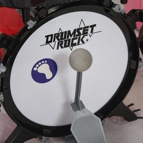 Kit de Bateria Infantil com Teclado, Microfone e Efeitos de DJ – 77,5x