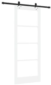 Conjunto de Porta Deslizante vidaXL com Hardware Branco 83x211 cm Made