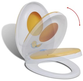Tampo sanita com fecho suave adultos/crianças branco e amarelo