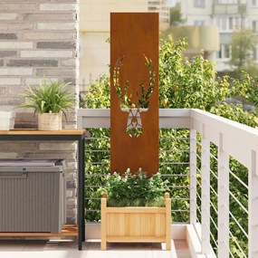 vidaXL Tela de Privacidade para Jardim Ferro Enferrujado 32 x 140 cm