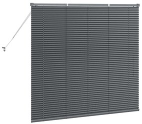 Persiana de Janela Cinzento-escuro 80 x 130 cm Alumínio