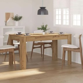 Mesa de jantar 140x74,5x76 cm deriv madeira carvalho artisiano