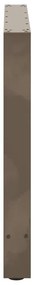 Pés para mesa de jantar em aço natural, 2 peças, 80x (72-73) cm, aço