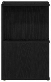 Mesas de cabeceira 2 pcs Madeira de Carvalho Preto 35x35x55 cm Madeira
