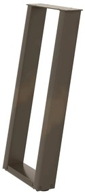 Pés de mesa de console em forma de U, 2 peças, aço natural, 28 x (72-7