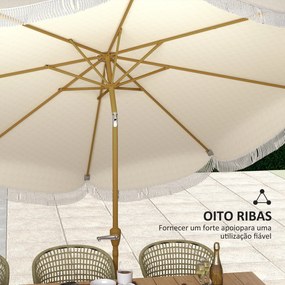 Chapéu de Sol de Jardim Ø269 cm Chapéu de Sol de Exterior com Ângulo A