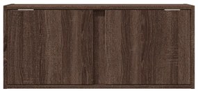 Móvel de parede p/ TV c/ luzes LED 80x31x35cm carvalho castanho