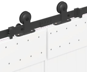 Kit de ferragens para porta deslizante 427 cm aço preto