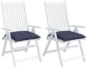 Almofadões cadeira 2 pcs 50x50x7 cm tecido oxford azul-marinho