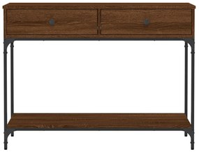Mesa consola 100x34,5x75 cm derivados madeira carvalho castanho