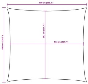 Para-sol estilo vela tecido oxford quadrado 6x6 m terracota