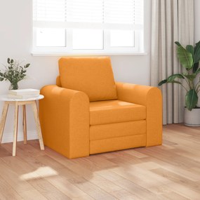 vidaXL Sofá Cama de Chão 2-em-1 Amarelo Escuro 98x71x83 cm Tecido