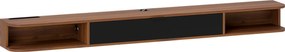 HOMCOM Móvel de TV Suspenso, Móvel para TV até 190,5 cm, Gaveta Basculante, 2 Prateleiras, 180x24x16cm, Nogueira | Aosom Portugal