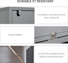 Secretária com arrumação dobrável, fixada à parede e rebatível, com estante, posto de trabalho, quadro de giz e prateleira ajustável