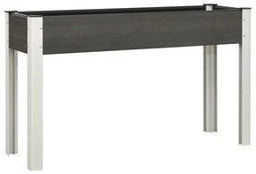 vidaXL Canteiro de jardim elevado 120x40x75 cm WPC cinzento