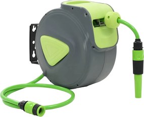 vidaXL Enrolador retrátil automático de parede p/ mangueira 10 + 1 m