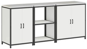 Conjunto de Armazenamento de Cozinha 3 pcs Branco