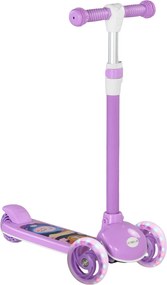 AIYAPLAY Patinete infantil, rodas LED, passeio suave, altura ajustável, plástico, aço, lilás | Aosom Portugal