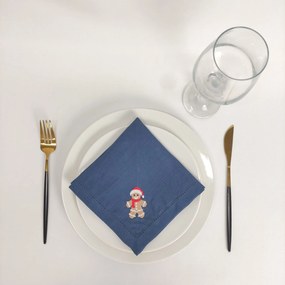 Guardanapo Linho Of Gingerbread Man Blue
