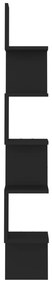 Estante de canto p/ parede 20x20x127,5 cm deriv. madeira preto